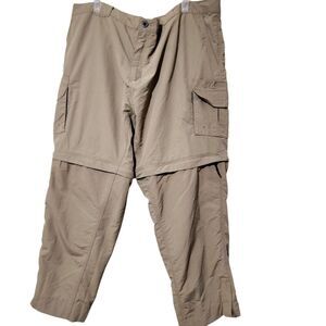 Magellan Convertible Pants For Men Size 3XL Water Repellent Color Beige Cargo